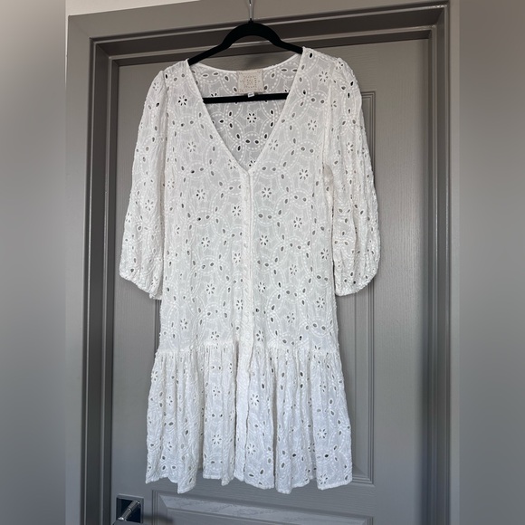 Johnny Was Dresses & Skirts - JOHNNY WAS
Maurice Eyelet Drop Waist Shift Dress